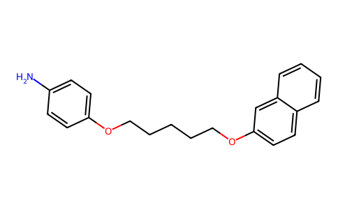 Aniline, p-(5-(2-naphthyloxy)pentyloxy)- 111935-92-3